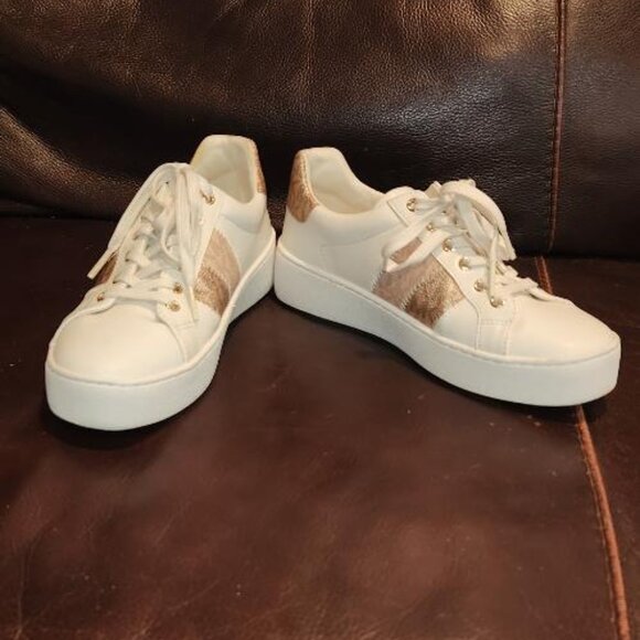 Michael Kors Poppy Metallic sneakers size womens 7.5 - Picture 1 of 8